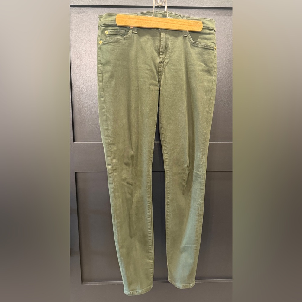 7 For All Mankind Olive Green Jeans